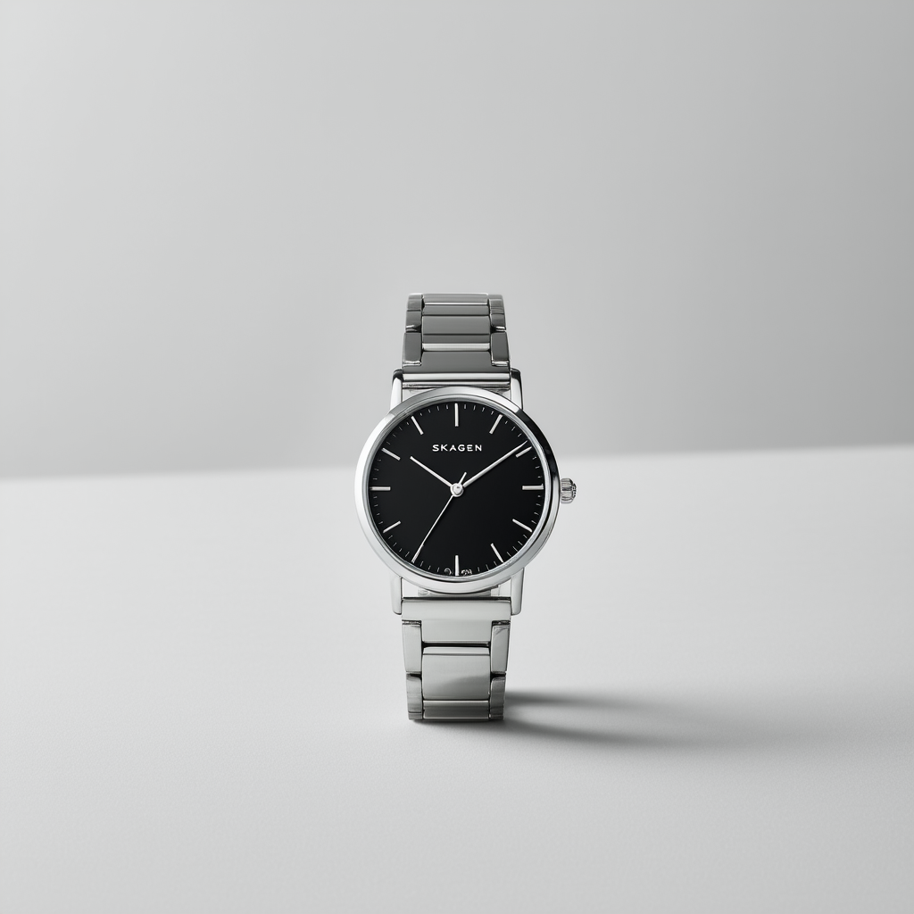 Skagen Women's O686XSSSB Quartz Black Dial Stainless Steel Watch