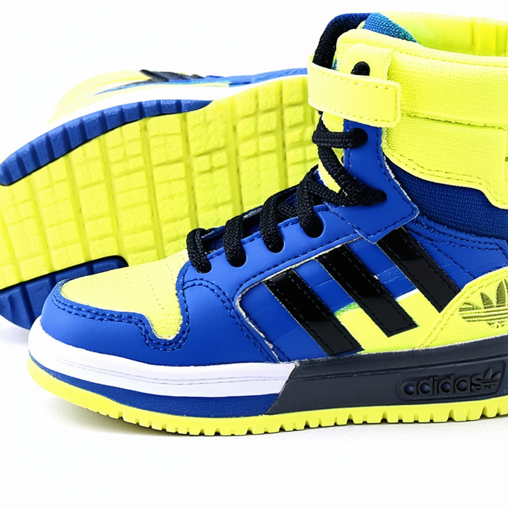 adidas NEO BB9TIS Mid-INF Shoe (Infant/Toddler), Blue/Yellow/Black, 8 M US Toddler
