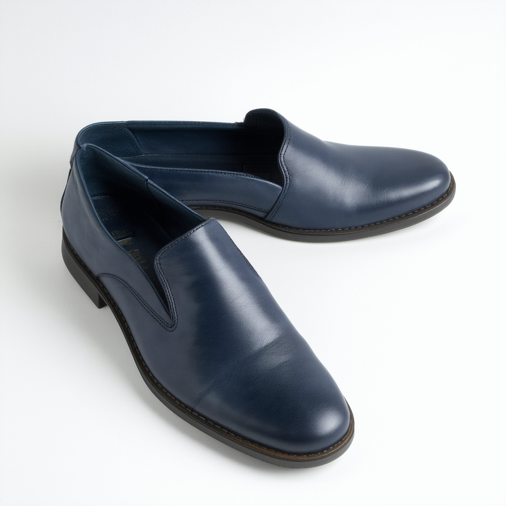 Naturalizer Womens Florence Navy Leather Slip-ons 9.5 M