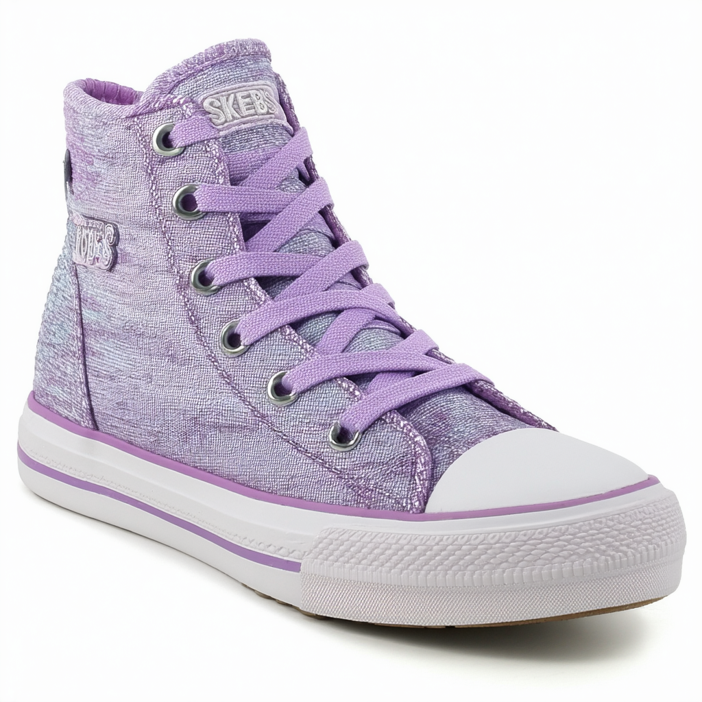 Skechers BOBS Women's Utopia-SMH High Top Sneakers, Lavender Multi 7 M US