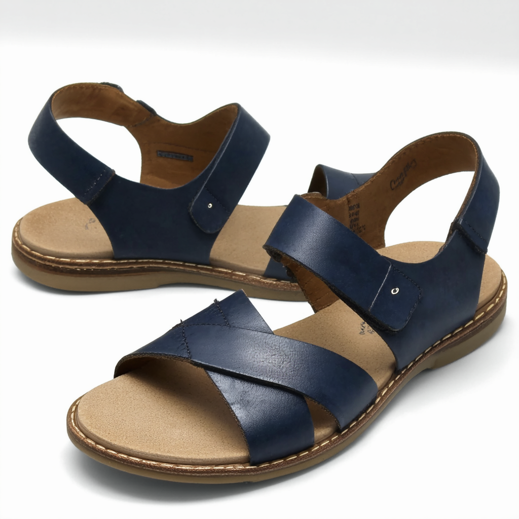 Clarks New Women's Un Reisel Mae Sandal Navy Leather 10