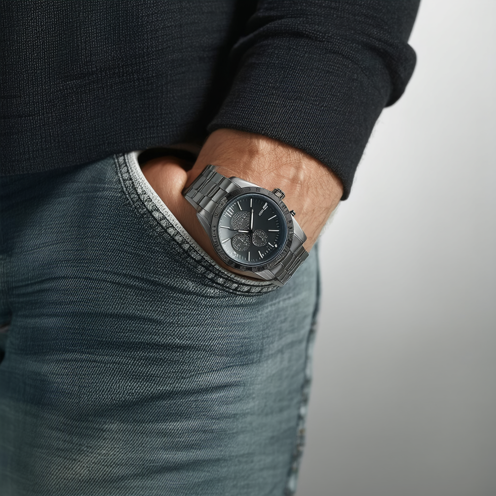 Diesel Men's 'Ironside' Quartz Stainless Steel Watch, Color:Grey (Model: DZ4398)