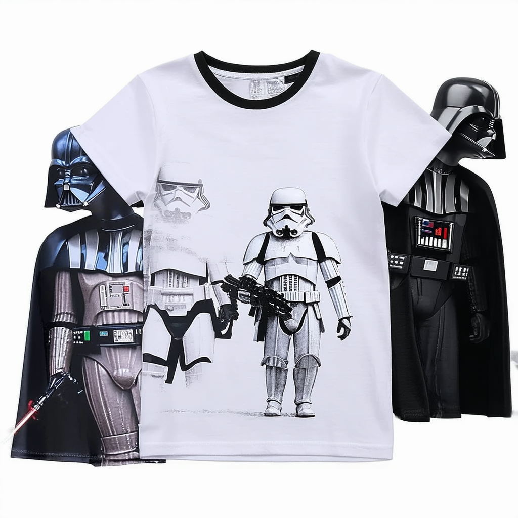 Star Wars Boys' Trooper and Vader Graphic T-Shirt