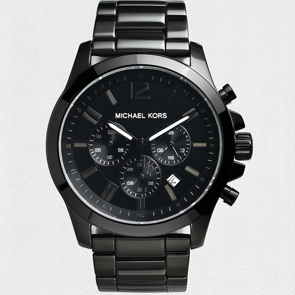 Michael Kors Men's Black Dial Black IP SS MK5173