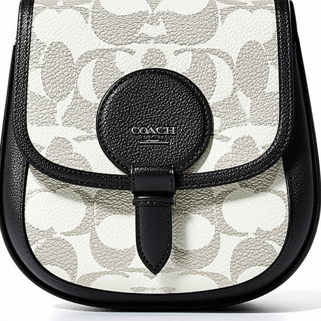 Coach Signature Swingpack Crossbody Bag, Style 45026 Black White