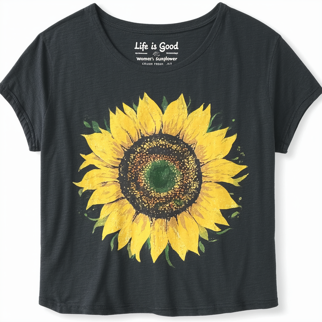 Life is Good Women's Crusher Fresh Sunflower T-Shirt