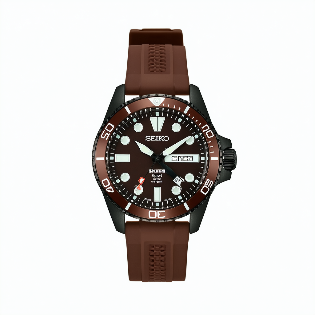SEIKO Men's SNE487 Sport Watches Analog Display Japanese Quartz Brown Watch