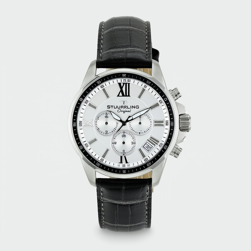 Stuhrling Original Men's 425.331154 Saratoga Elite Date Silver