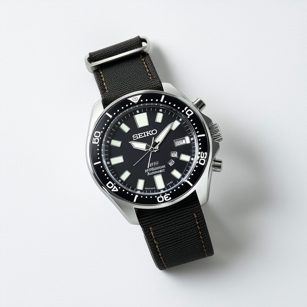Seiko Men's Analogue Automatic Watch with Textile Strap SRPB86K1