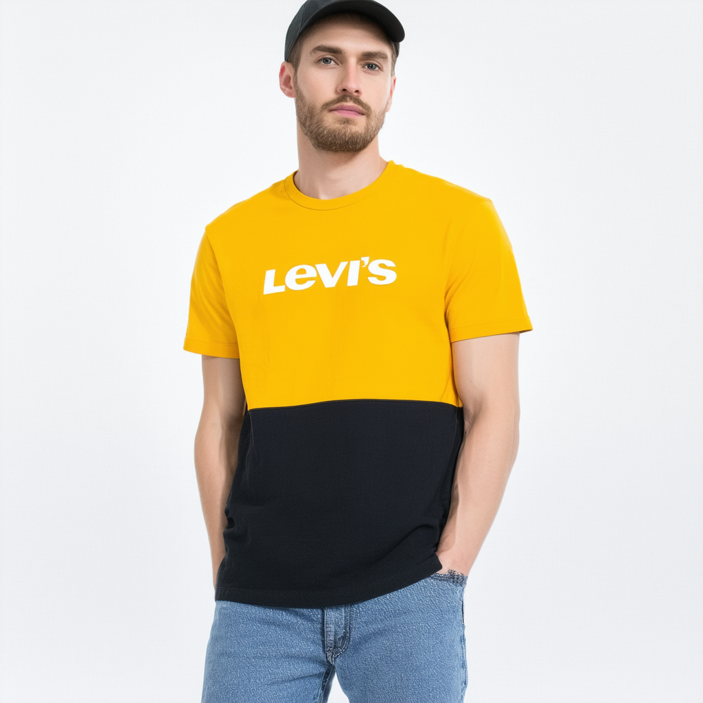 Levi's T-Shirt Colorblock Yellow Man