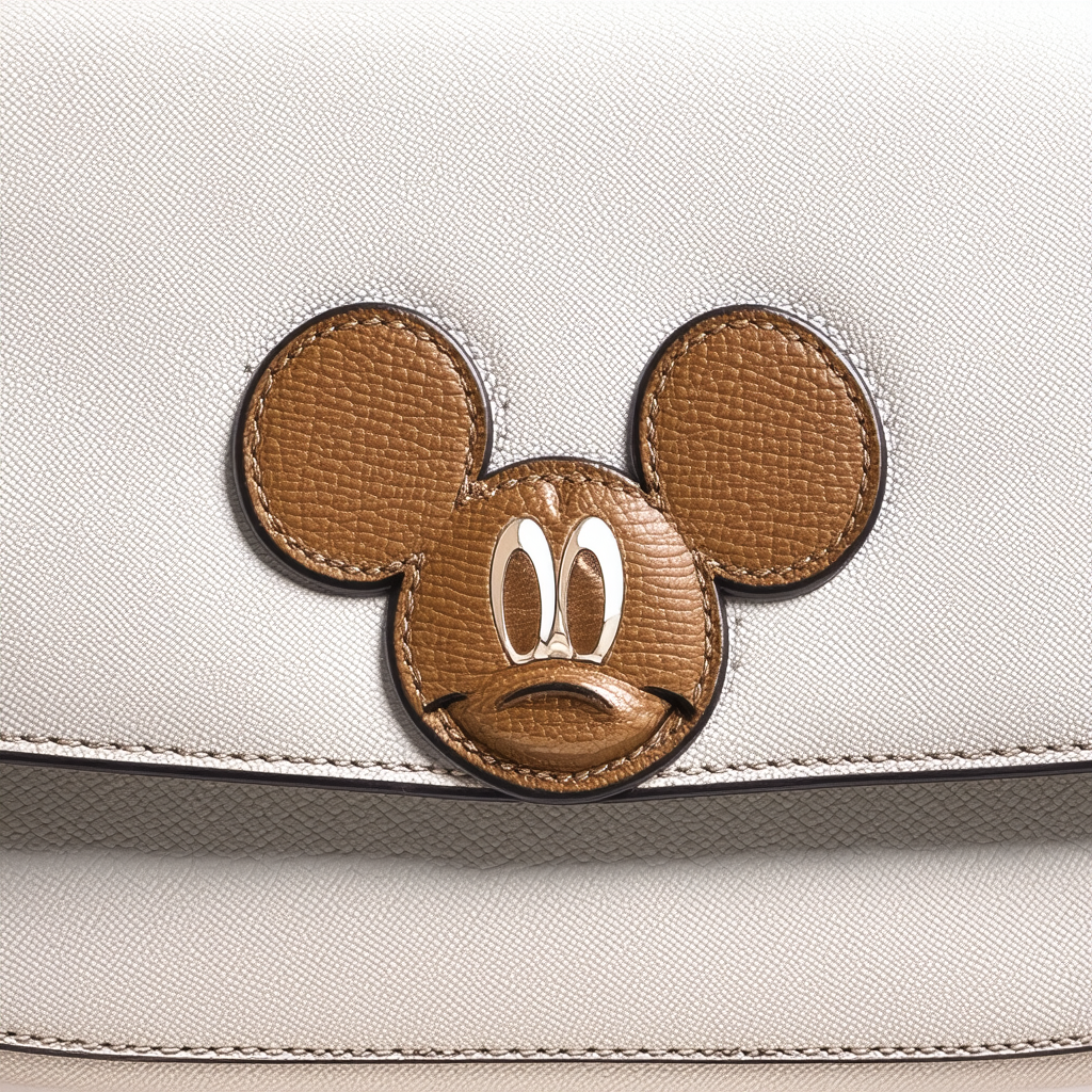 COACH PATRICIA SADDLE IN GLOVE CALF LEATHER WITH MICKEY EARS F59369 ANTIQUE NICKEL/SADDLE