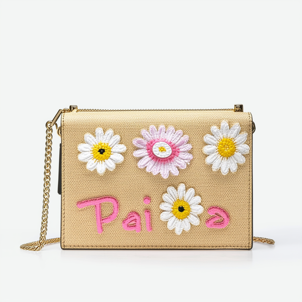 Betsey Johnson DAISY'D & Confused Flower Clutch Crossbody, natural