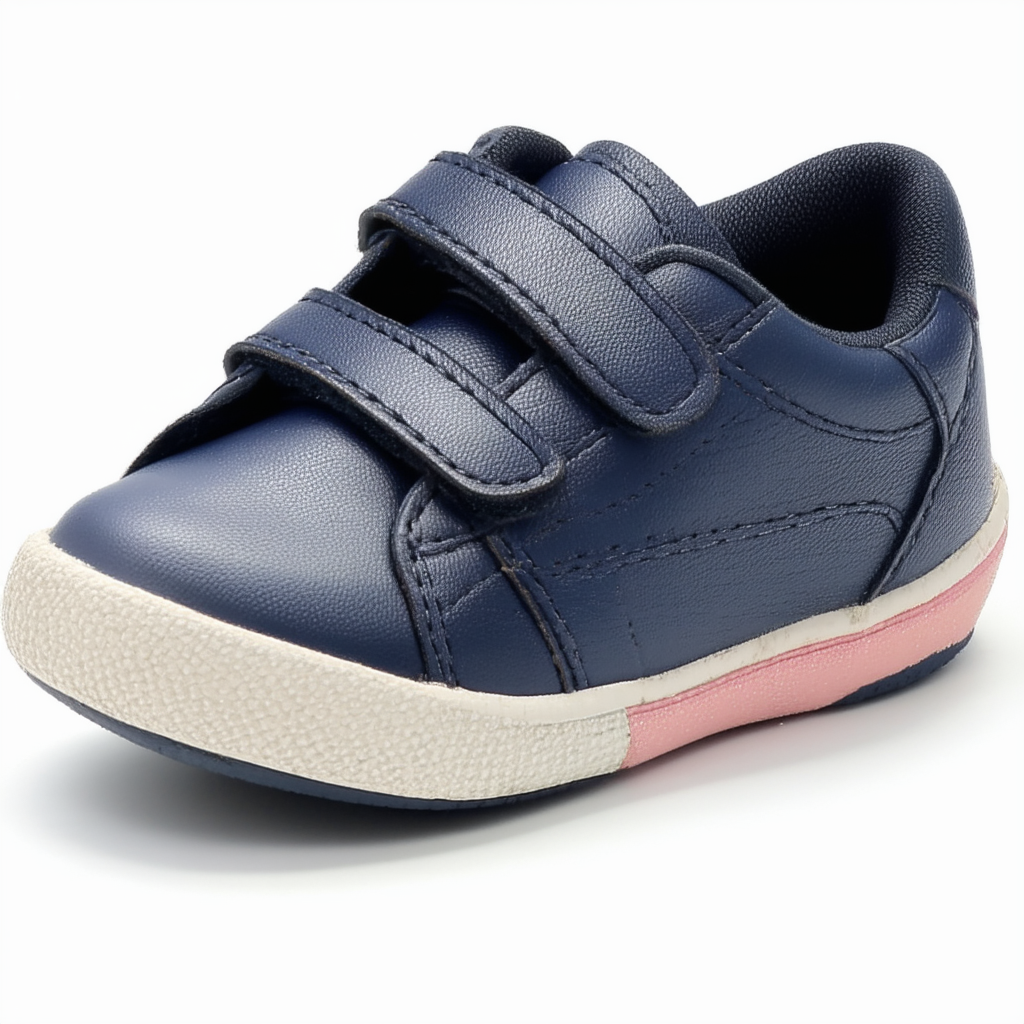 Stride Rite Girls Rosie Lightweight Leather Sneaker, Navy, 10 M US Toddler