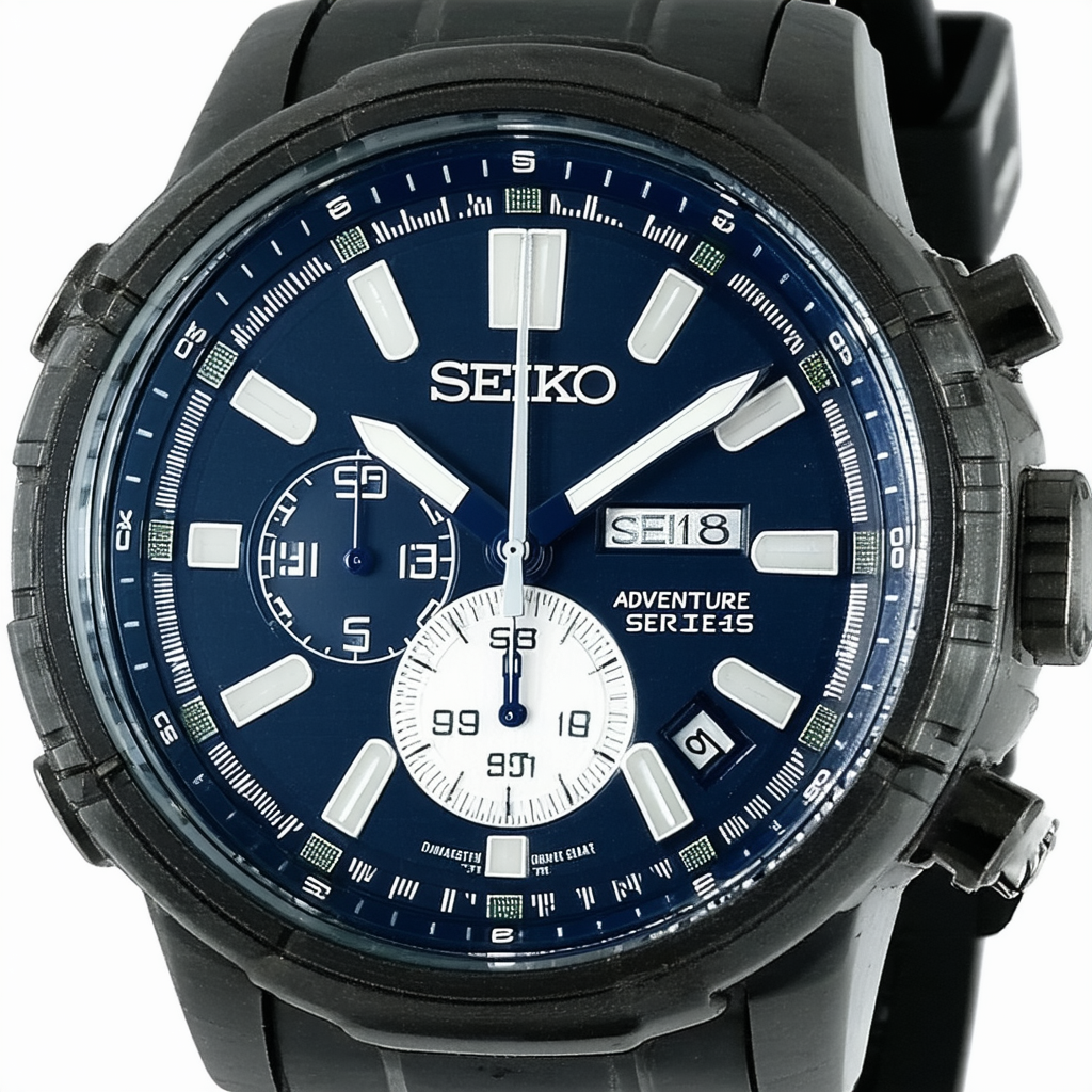 Seiko Men's SSC145 Adventure Series Solar Aviation Chronograph Japanese Quartz Watch