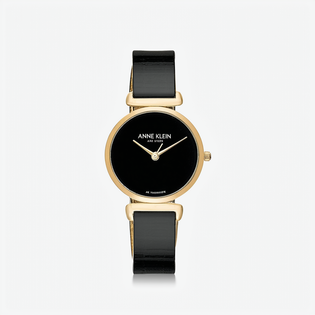 Anne Klein Women's AK/1606RGBK Easy To Read Black Dial Bangle Watch