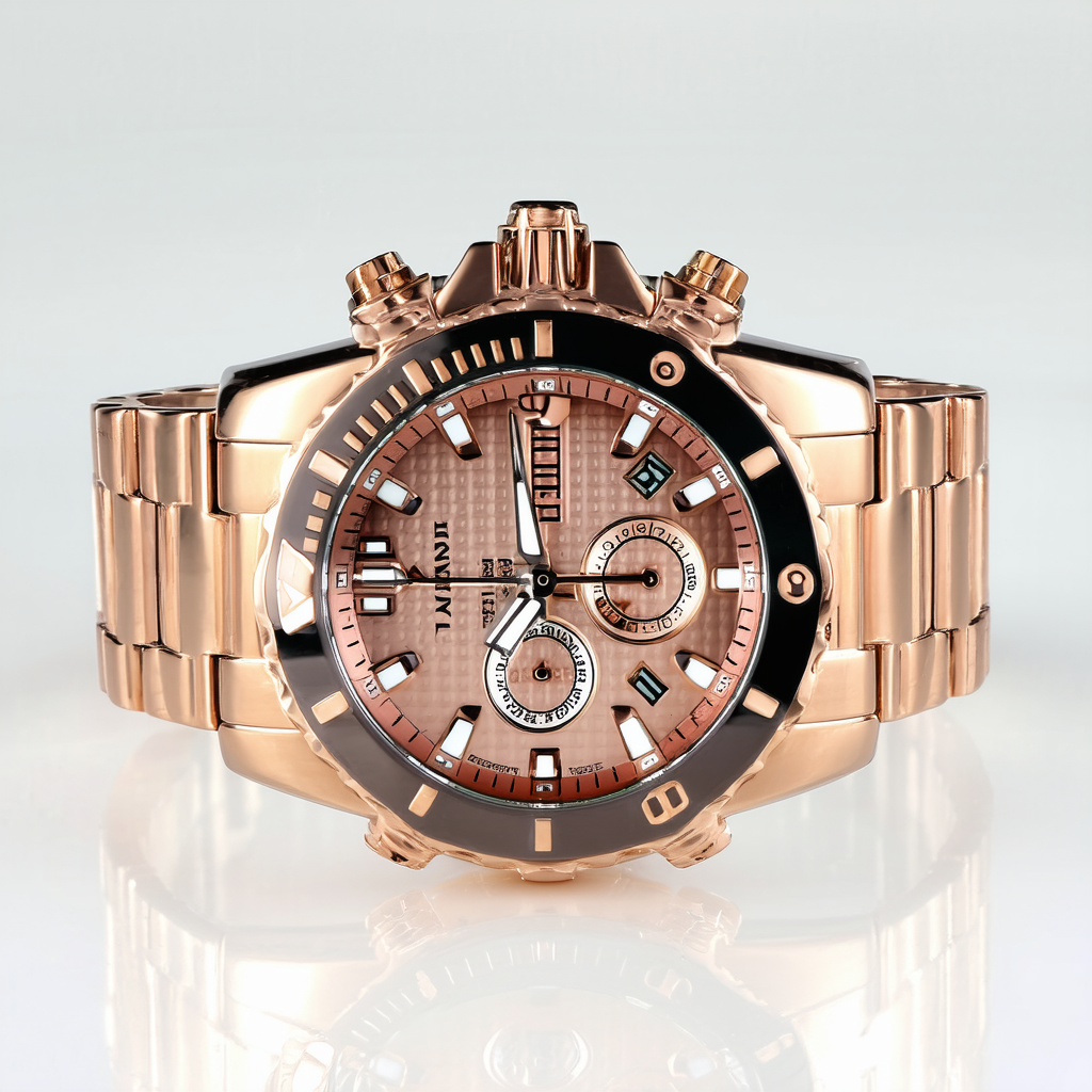 Invicta Men's 11167 Sea Hunter Pro Diver Chronograph Rose Gold Textured Dial Watch