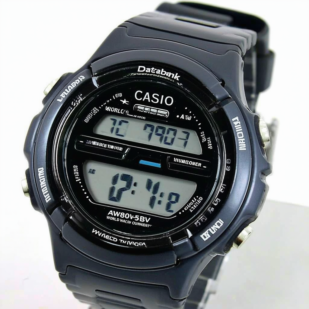 Casio Databank World Timer Men's Digital Watch AW80V-5BV