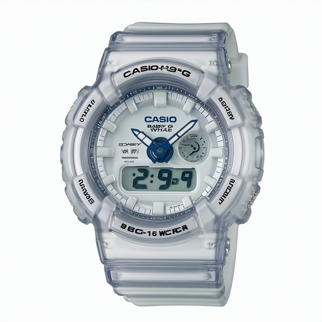 Casio 2018 BG-169R-8CR Watch Watch Baby-G Whale Clear Gray