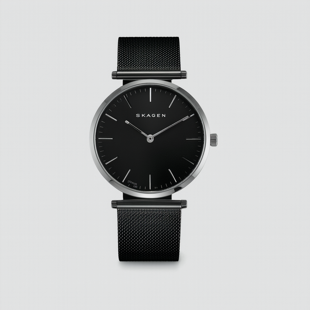 Skagen Men's SK18LSLB Slimline Black Dial Watch