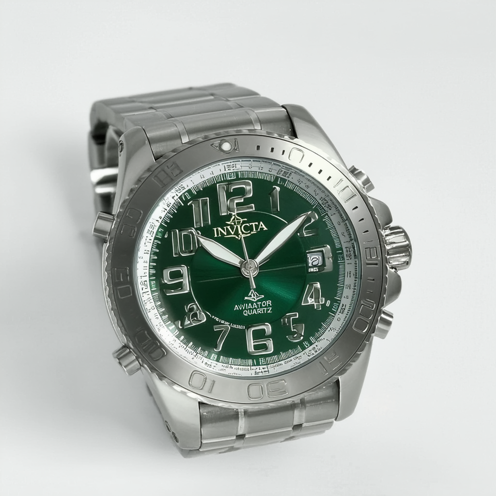 Invicta Aviator Quartz Green Dial Men's Watch 21622