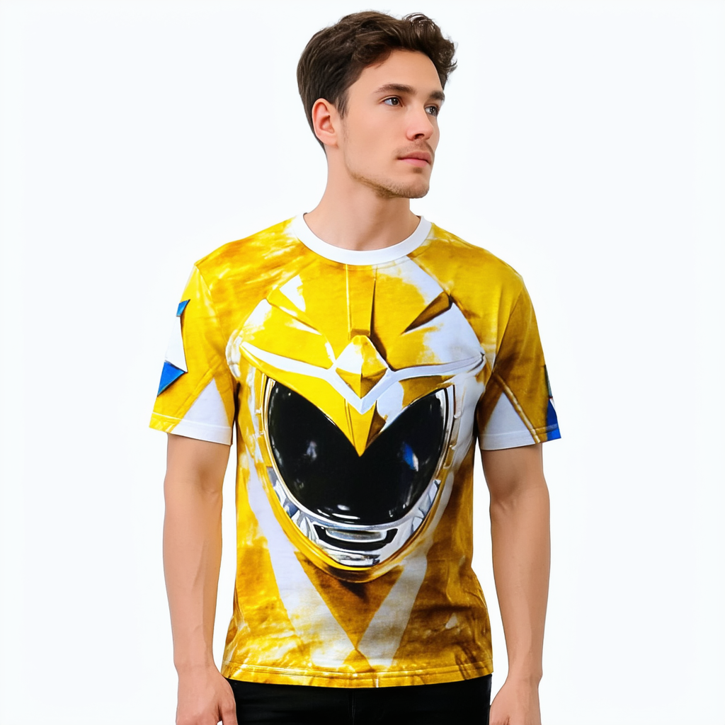 Power Rangers Yellow Ranger Unisex Adult T Shirt for Men and Women