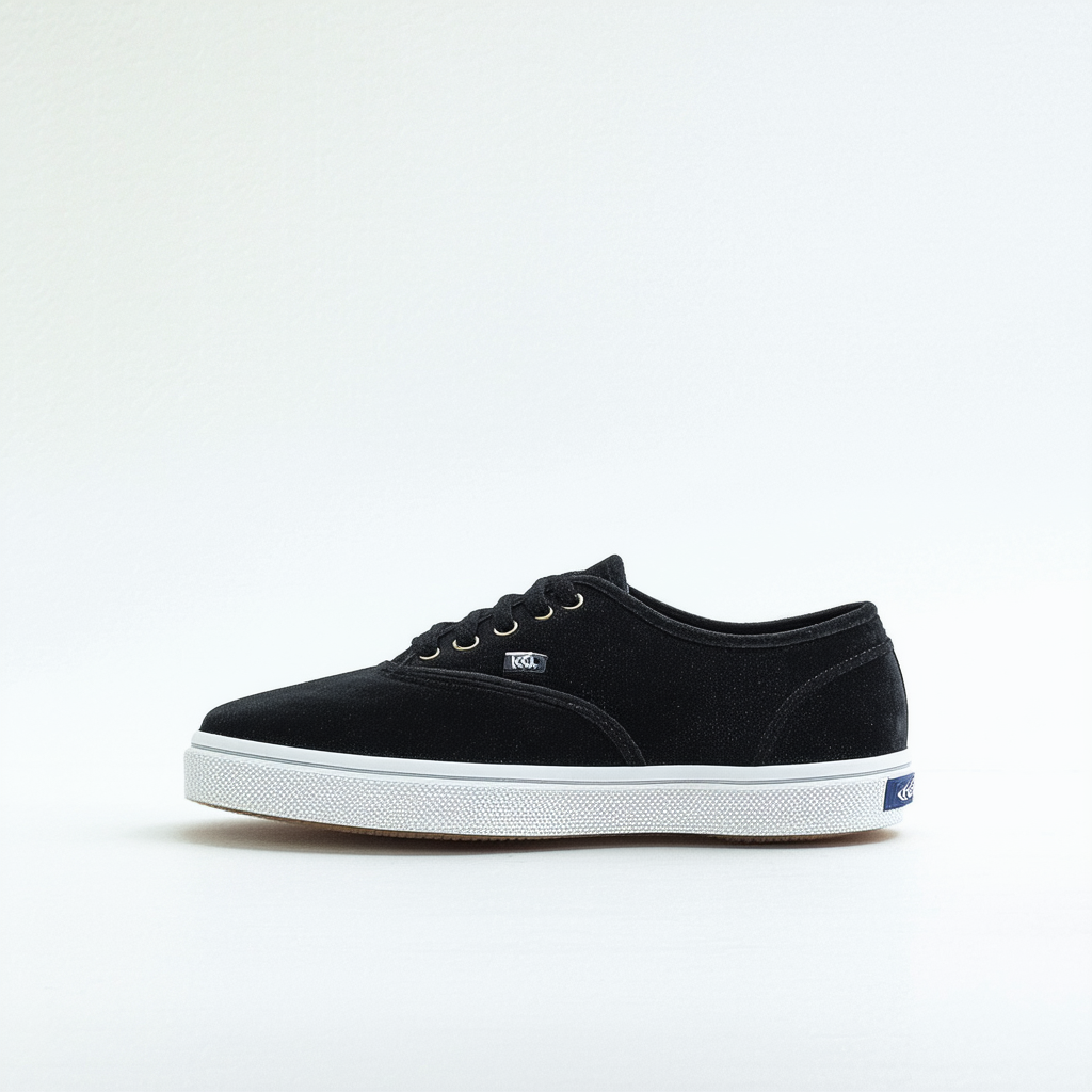 Keds Womens Champion TS Velvet Black Casual 7 US
