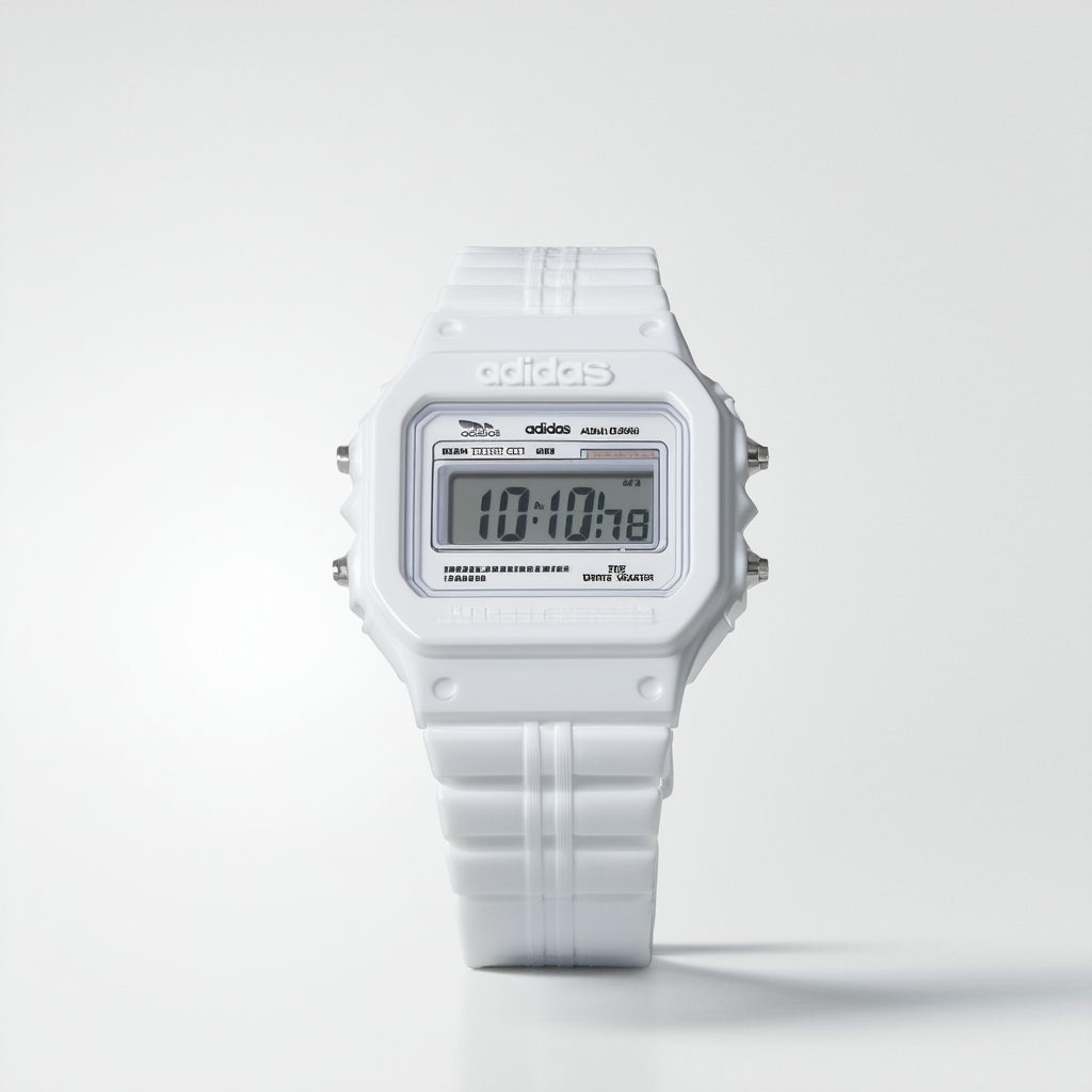 Adidas Men's ADH4018 White Taipei Digital with Calculator Watch