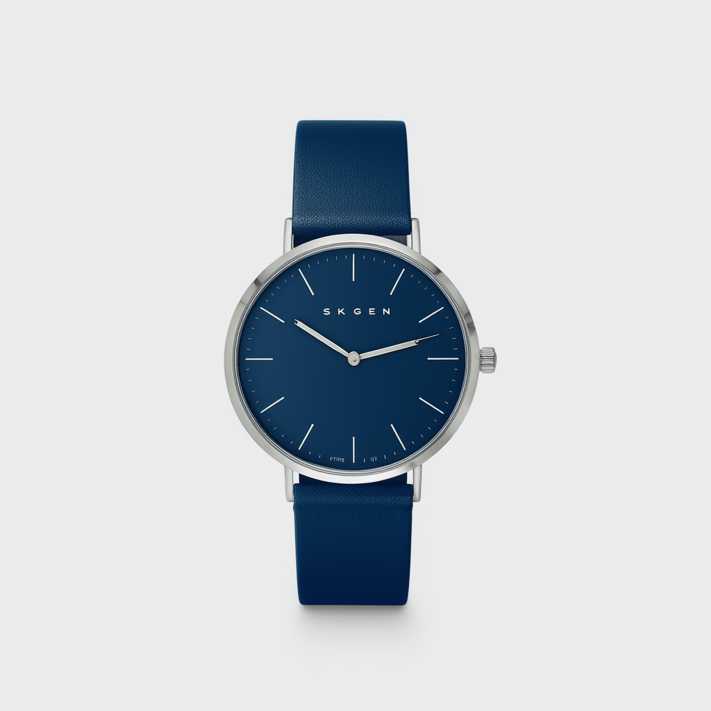 Skagen Women's Freja Two-Hand Blue Eco Leather Watch (Model: SKW3007)