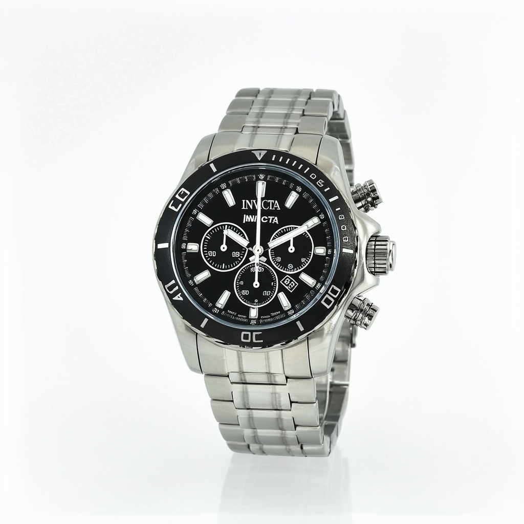 Invicta Men's 1335 Speedway Chronograph Black Dial Stainless Steel Watch
