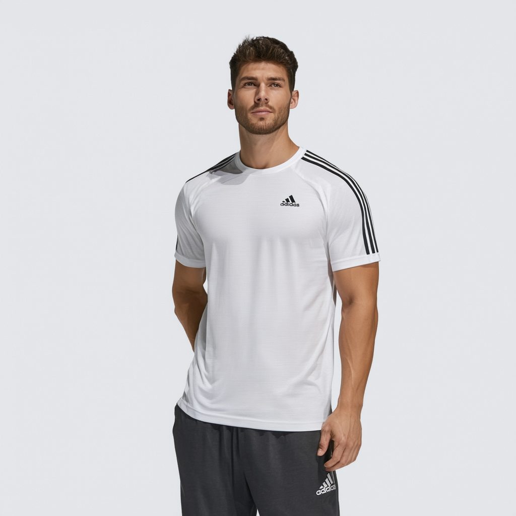 adidas Men's Essentials 3-Stripe Fitness Tee