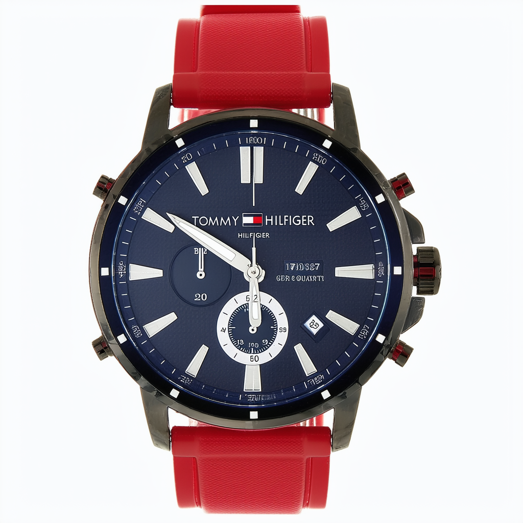 Tommy Hilfiger Men's 1791037 Analog Display Quartz Red Watch