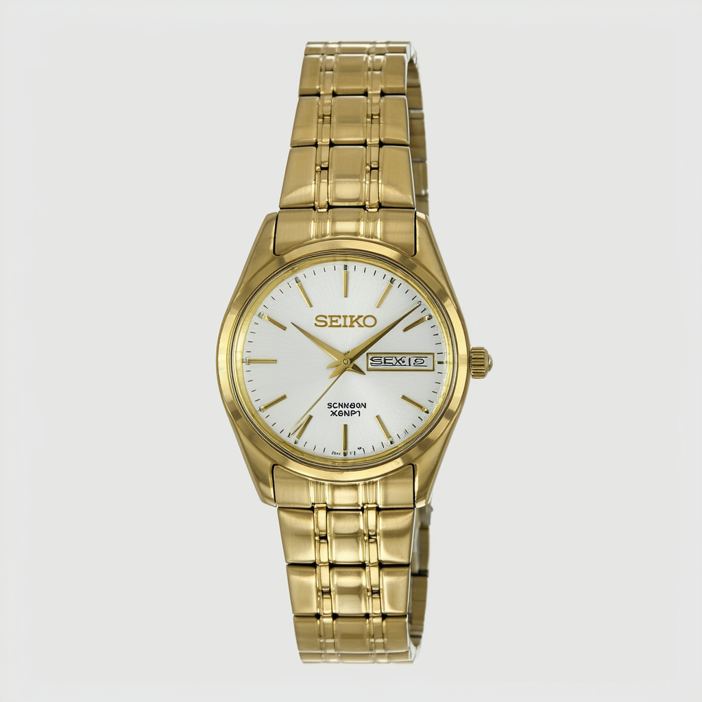 Seiko Women's SXGN80P1 Silver Dial Gold-Tone Stainless Steel Watch