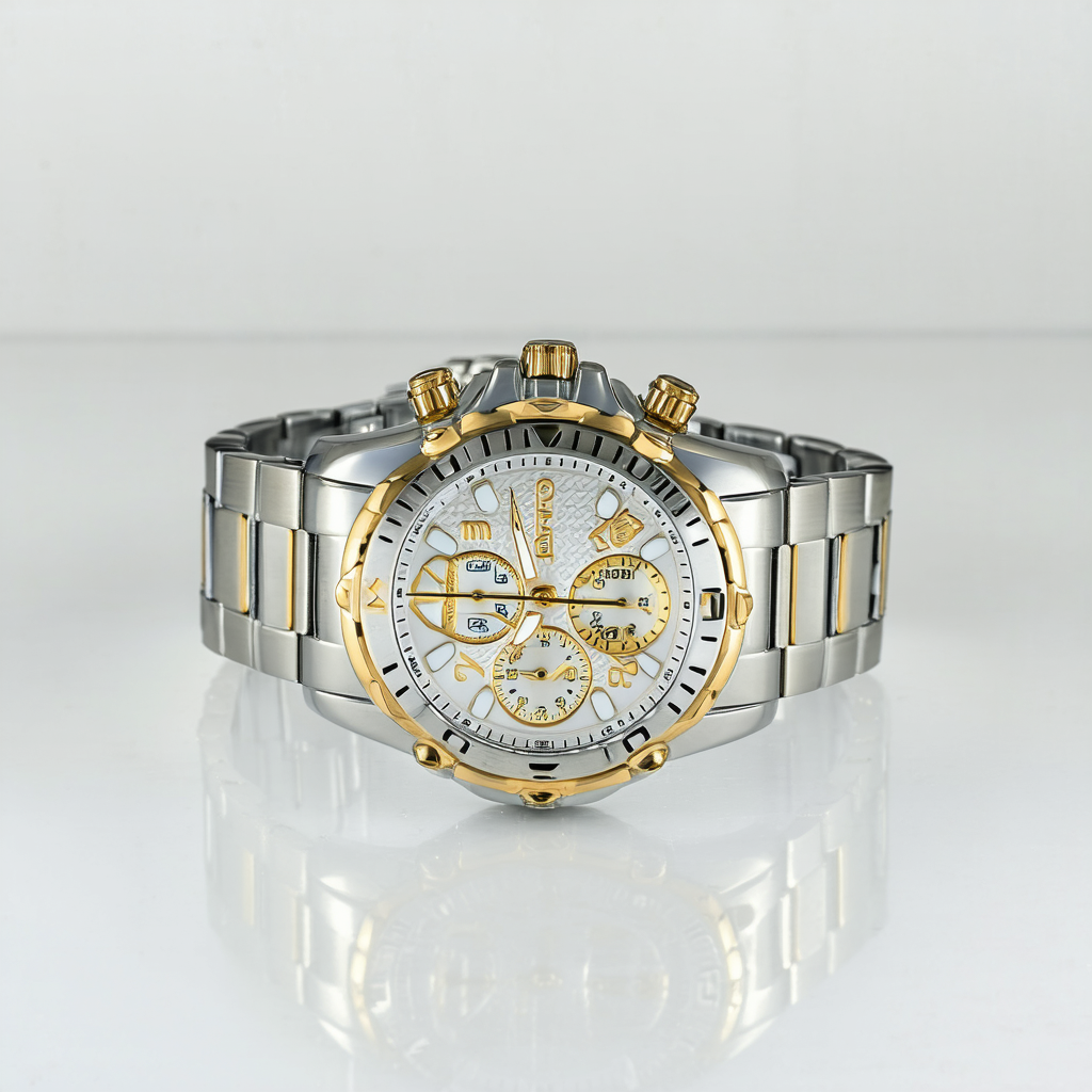 Invicta Men's 33763 Venom Quartz 3 Hand Silver, Gold Dial Watch