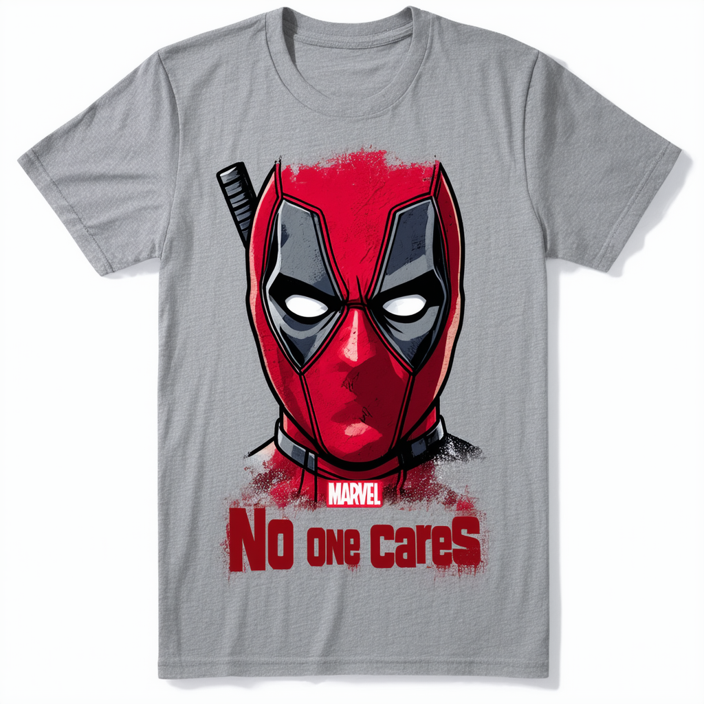 Men's Marvel Deadpool No One Cares T-Shirt