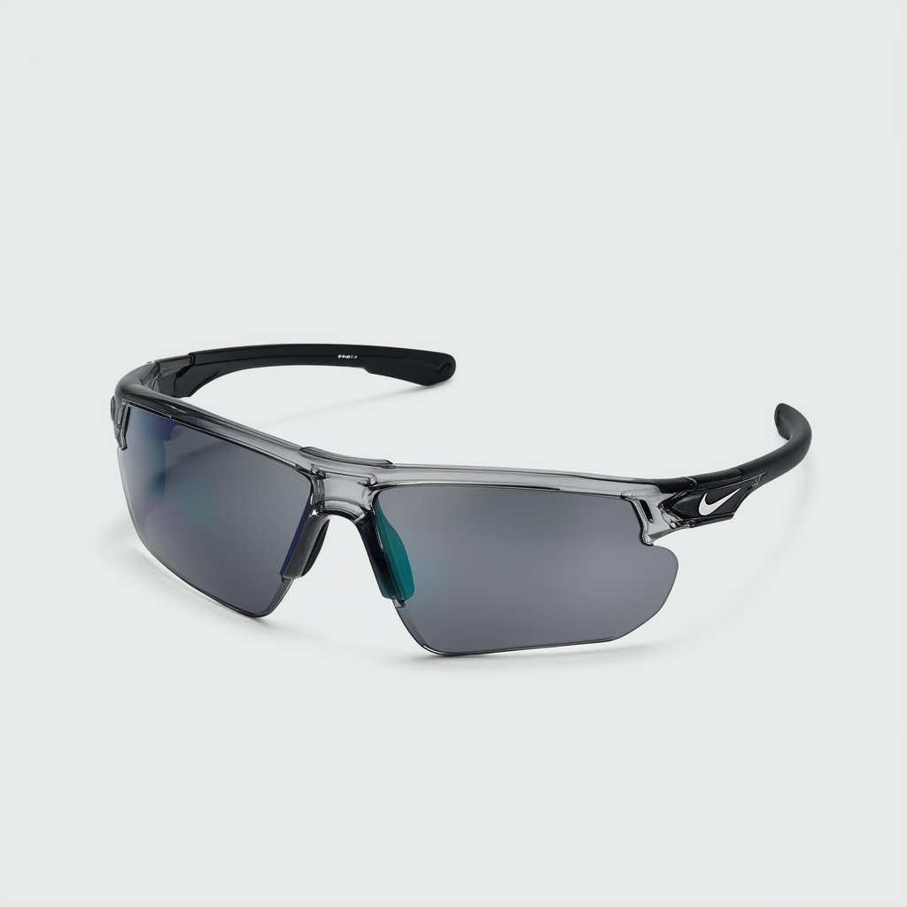 Nike EV0784-001 Mojo Sunglasses (One Size), Crystal Bomber Grey/Black, Grey with Silver Flash Lens