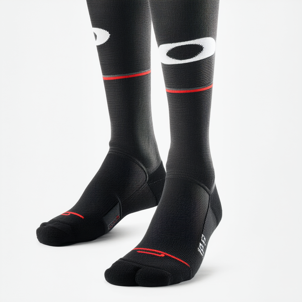 Oakley Cycling Socks Red Line, L - Men's