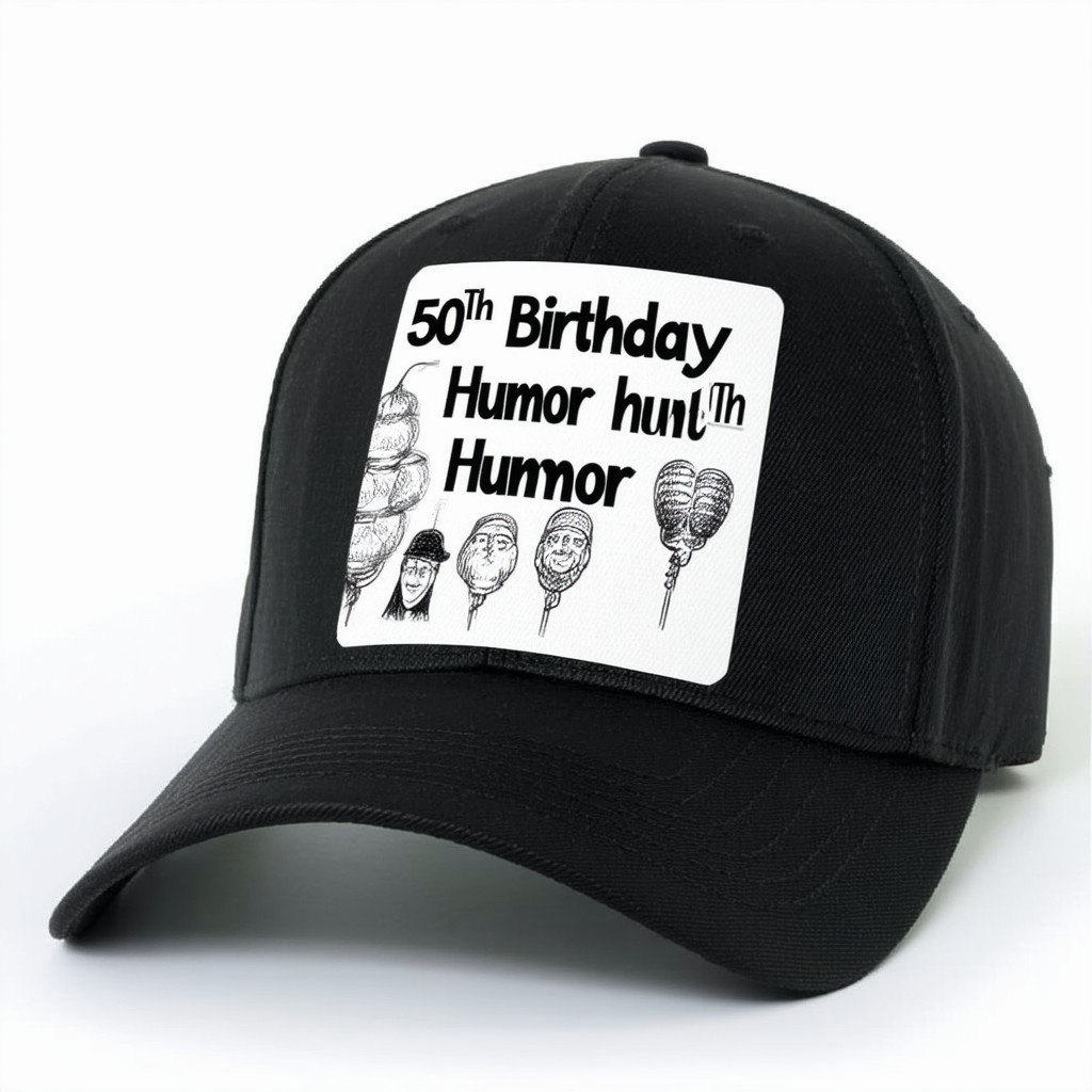 CafePress 50Th Birthday Humor Black Cap Baseball Hat, Novelty Black Cap