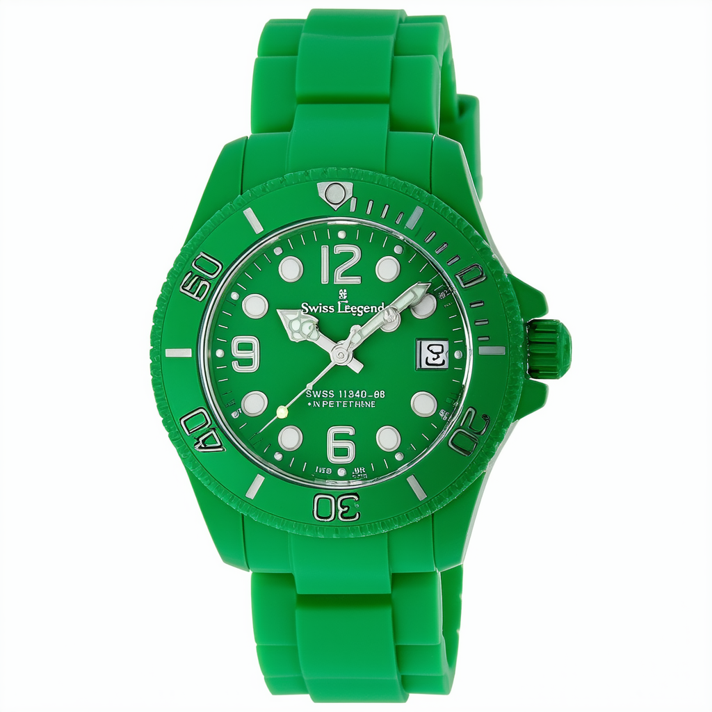 Swiss Legend Women's 11840P-08 Neptune Green Dial Green Silicone Watch