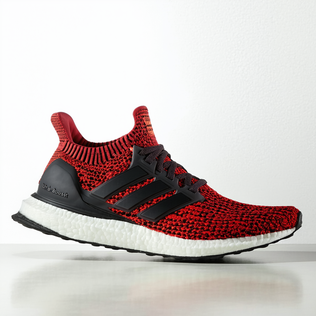 adidas Mens Ultraboost Uncaged Red/Black Fabric