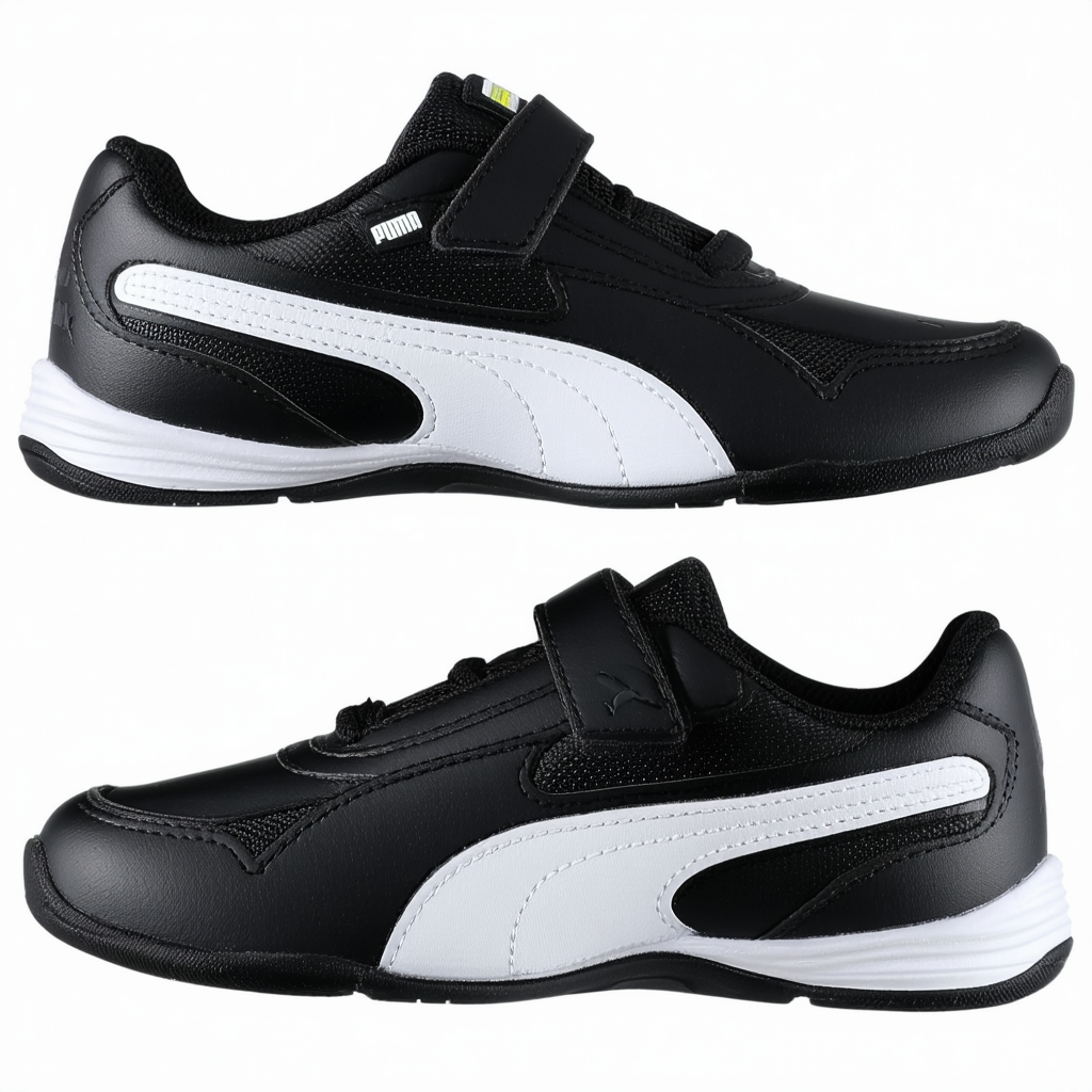 PUMA Drift Cat 6 L V Kids Sneaker (Little Kid) , Black/White/High Rise, 12.5 M US Little Kid