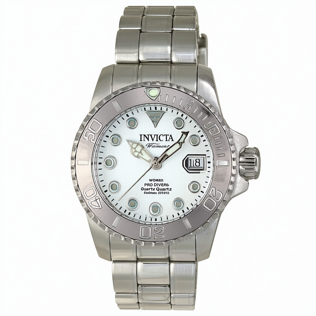 Invicta Women's 'Pro Diver' Quartz Stainless Steel Casual Watch (Model: 21910)