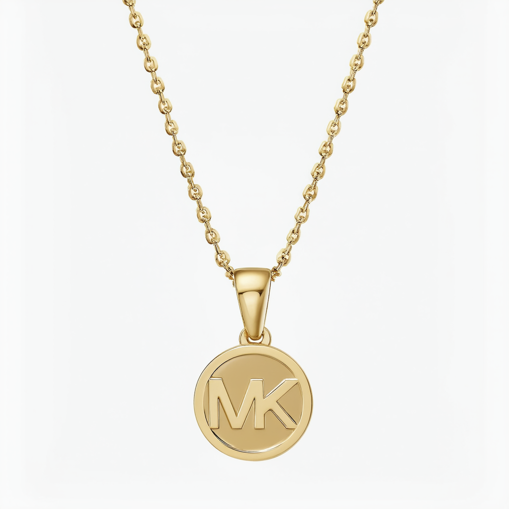Michael Kors Tone Logo Pendant Necklace
