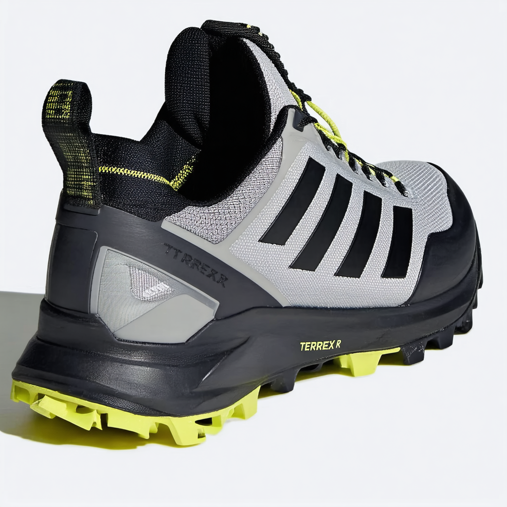adidas Outdoor Terrex Fast R Hiking Shoe - Mens Vista Grey/Black/Semi Solar Yellow 12