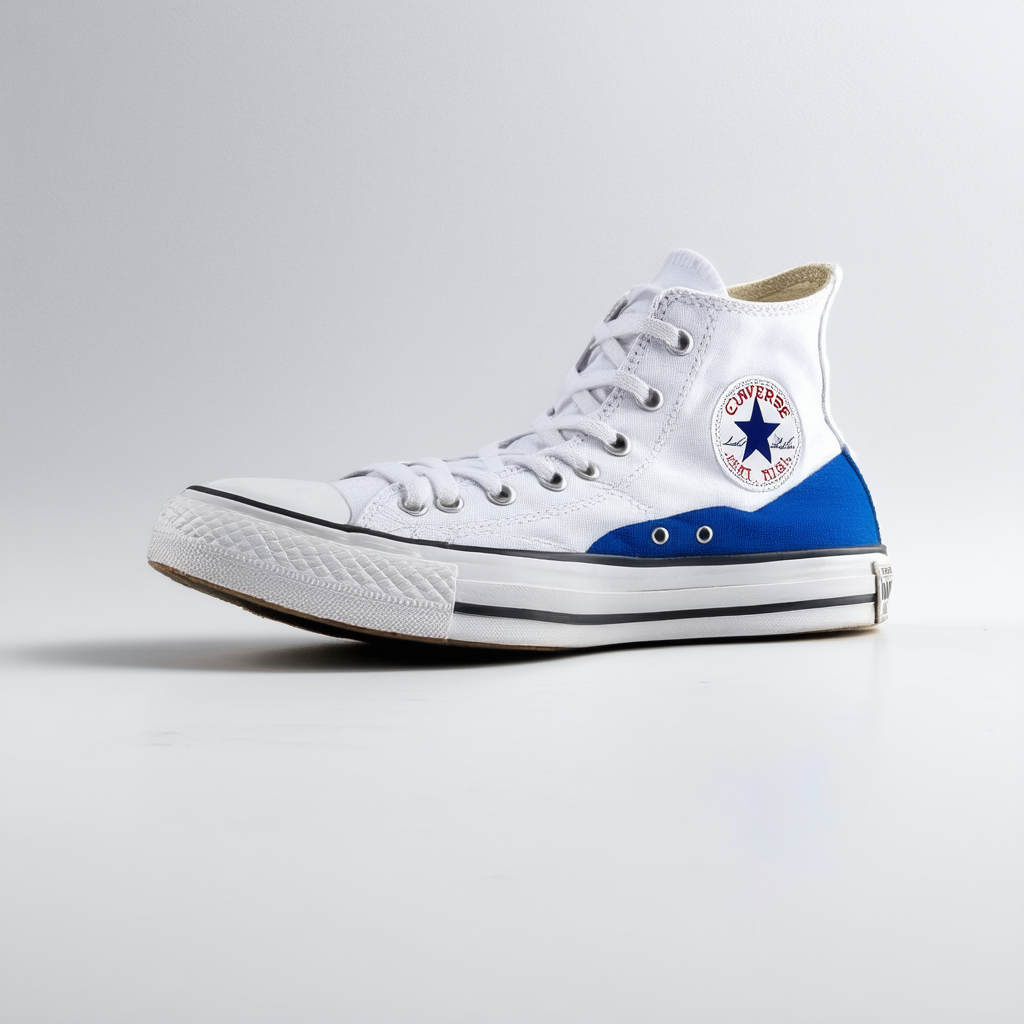 Converse Double Upper Hi - Men's (sz. 12.0, White/Blue)