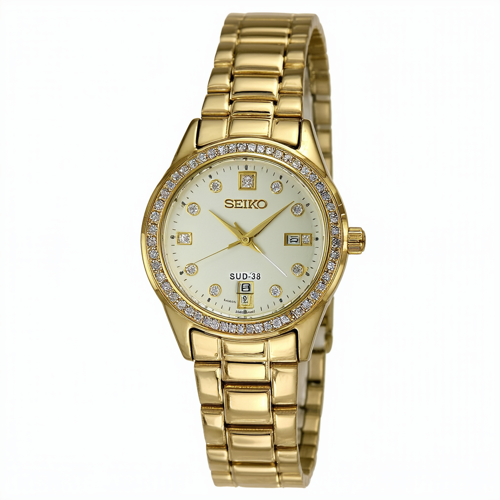 Seiko Women's SUJD38 Gold-Tone Diamond Watch