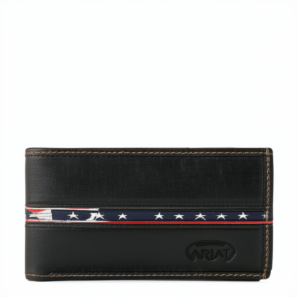 ARIAT Sport Patriot Rodeo Wallet Black One Size