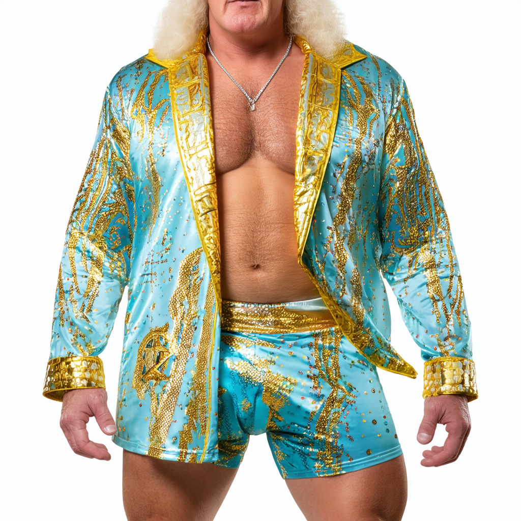 Adult RIC Flair Costume WWE RIC Flair Robe and Trunks for Men