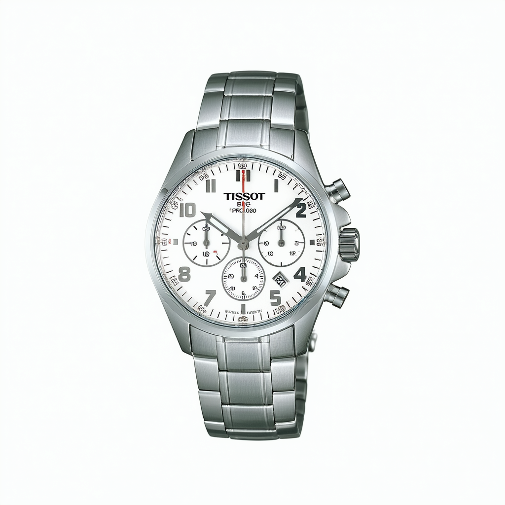 Tissot Men's T0144271603100 PRC200 Automatic White Chronograph Dial Watch