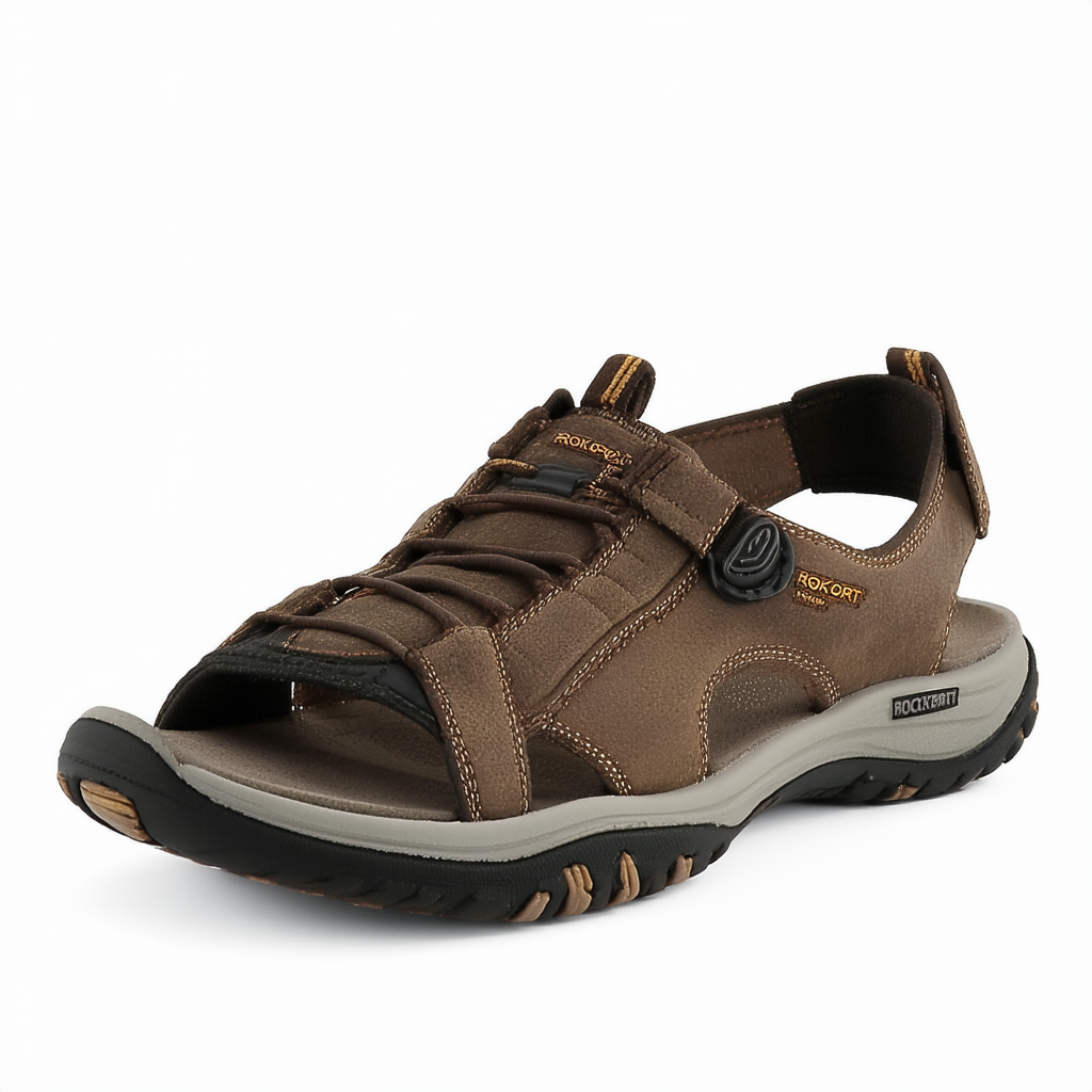 Rockport Men's ROCKLAKE Fisherman Sandal, BRN/BRN, 10.5 Wide