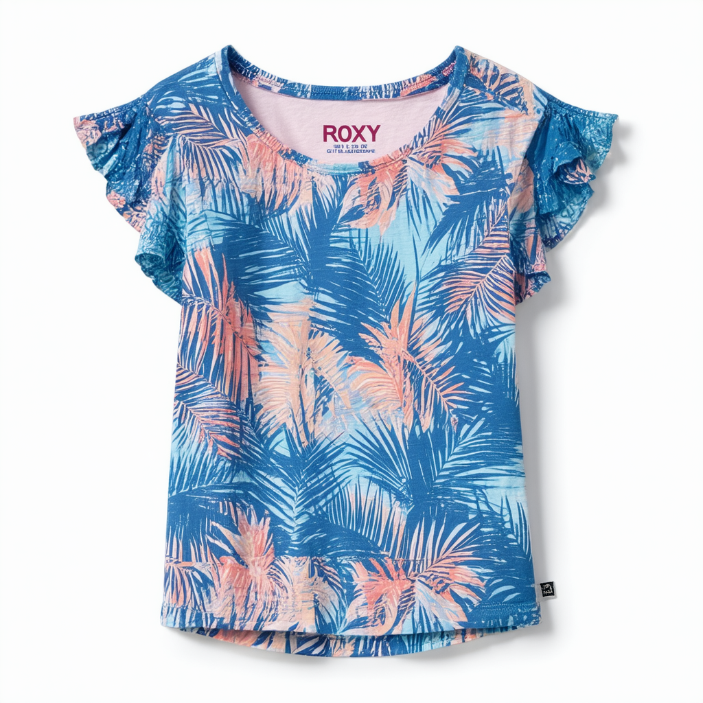 Roxy Girls' Little Groove Ruffle Sleeve T-Shirt